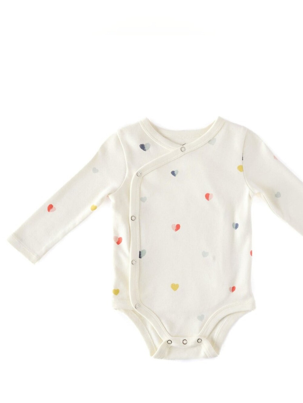 Pehr | Kimono Long Sleeve One-Piece Hearts | 3-6 Months